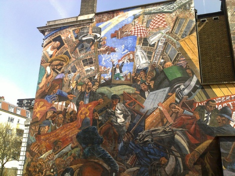 Battle of Cable St mural (via londonmuralpreservationsociety.com)